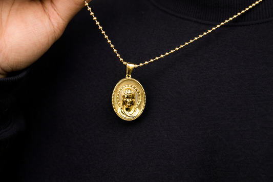 Set Cadena Militar + Dije Virgen