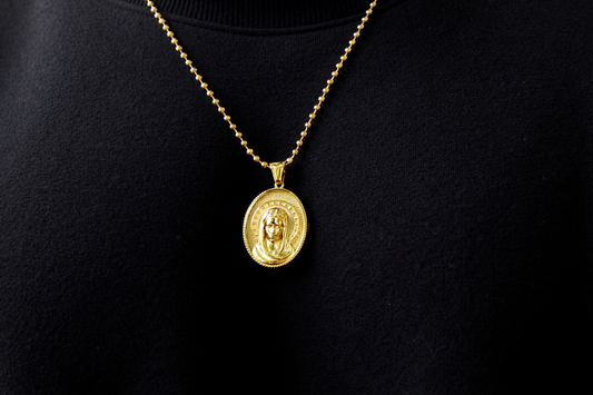 Set Cadena Militar + Dije Virgen